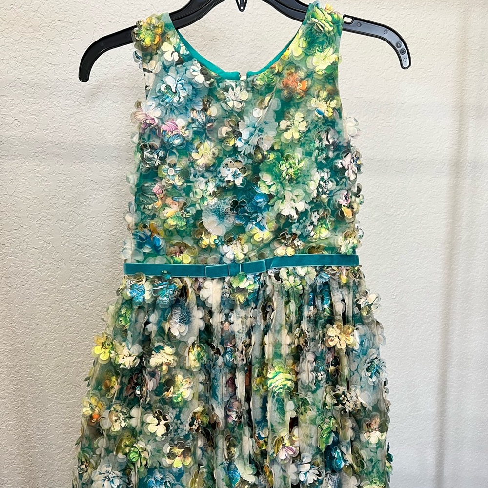 Zoe Ltd, beautiful 3d flower print dress, girls size 12
